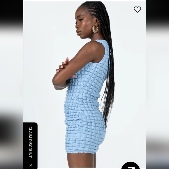 Princess Polly Kendrick Mini Dress in Baby Blue Y2K Size 6 - Picture 6 of 10